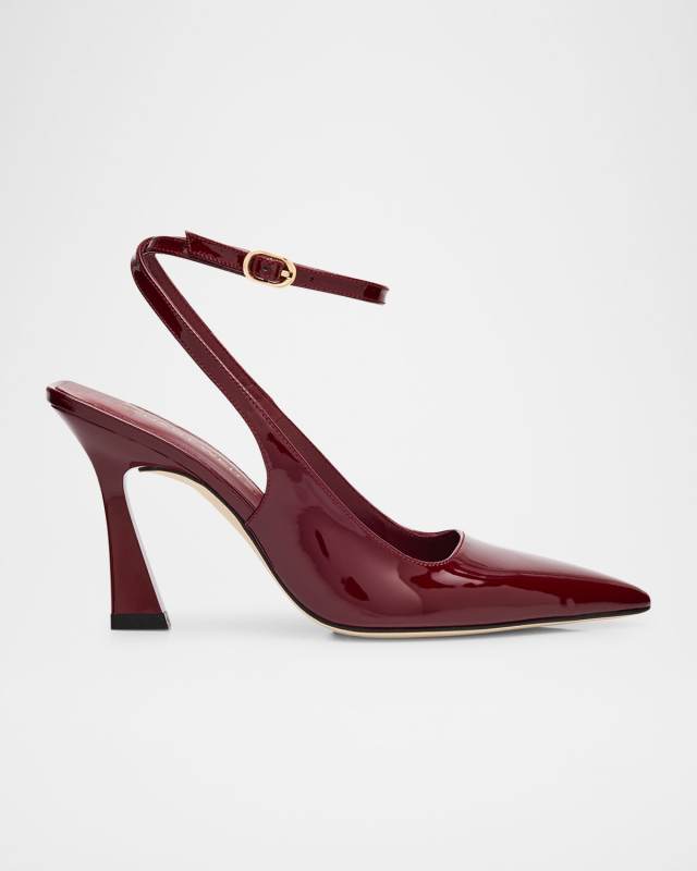 Vinnie Patent Leather Ankle-Strap Pumps